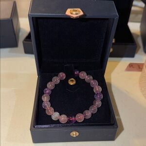 Elegant Purple and Pink Beaded Bracelet